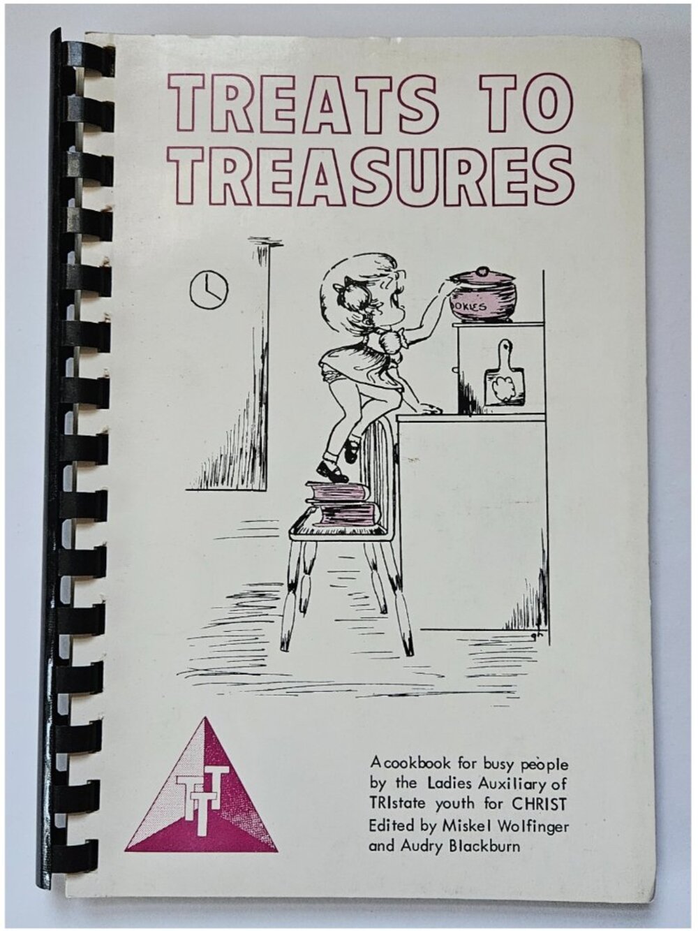 vintage Treats Treasures Cookbook Ladies Auxiliary of TRIstate Youth illustrated